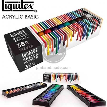 Liquitex BASICS 36 Tube Acrylic Paint Set, 22ml