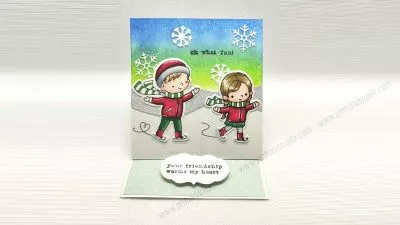 Easel card - Thiệp gập chặn mẫu Giáng Sinh